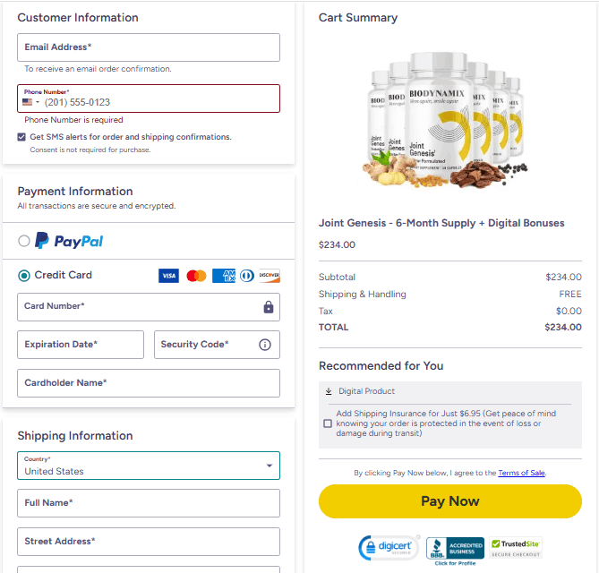 Joint Genesis Secure-Checkout